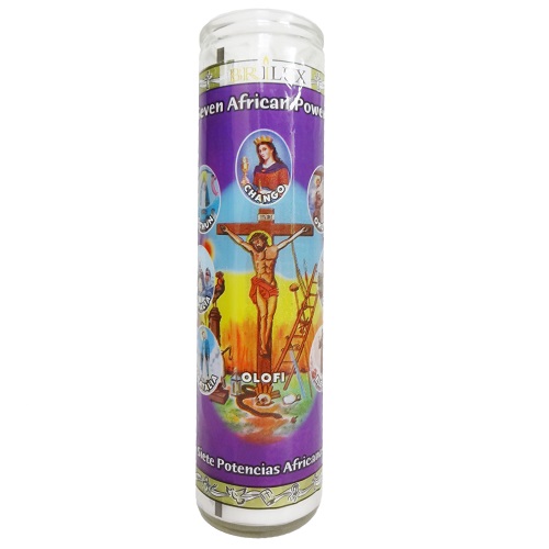 Candle 8in Siete Potencias White-wholesale Candle 8in Siete Potencias White-wholesale