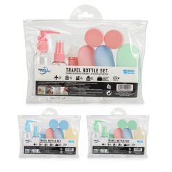 Travel Bottle Set 10pc Asst-wholesale