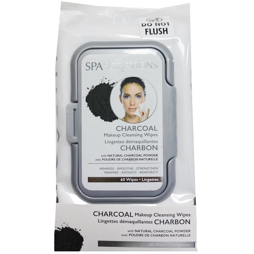 Make-Up Cleansing Wipes 60ct Charcoal-wholesale Make-Up Cleansing Wipes 60ct Charcoal-wholesale