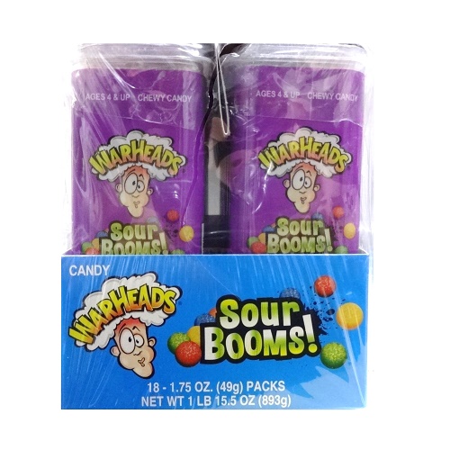 Warheads Sour Booms 1.7oz Asst Fruits-wholesale