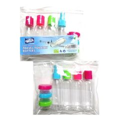 Wish Travel Toiletry Bottles 5ps In Pouc-wholesale