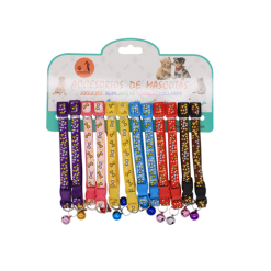 Pet Collar W-Bell Asst Clrs-wholesale