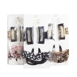 Hair Clips 5pk W-Scruchie Asst-wholesale