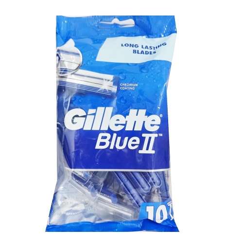 Gillette Blue II Razors 10pk 2 Blades-wholesale - SmartLoadUsa.com ...