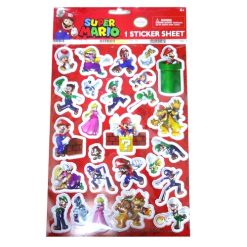 Super Mario 3D Sticker Sheet Asst-wholesale