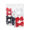 Hair Metal Clips 4pk W-Bow Ass Clrs-wholesale Hair Metal Clips 4pk W-Bow Ass Clrs-wholesale