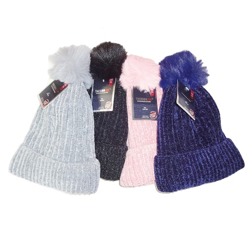 ThermaX Ladies Winter Hat Asst Clrs-wholesale ThermaX Ladies Winter Hat Asst Clrs-wholesale