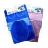 H & B Bathroom Mat 3pc Circles Asst Clrs-wholesale