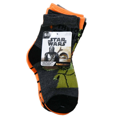 Kids Socks Star Wars 5pk 4-7 Asst-wholesale Kids Socks Star Wars 5pk 4-7 Asst-wholesale