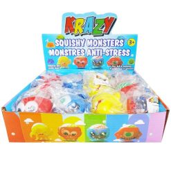 Toy Krazy Squishy Ball Monster Asst Clrs-wholesale