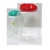 Plastic Container Square Jar W-Lid