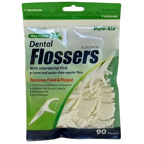 Pure-Aid Dental Flossers 90ct Mint-wholesale Pure-Aid Dental Flossers 90ct Mint-wholesale