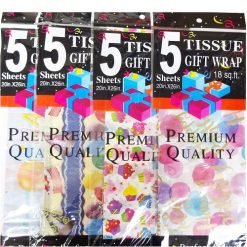 Tissue Paper 5ct Birthday Asst-wholesale