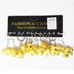 Key Chain Gold Elephant 1in-wholesale