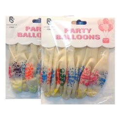 Balloons Happy Birthday Clear 6ct-wholesale