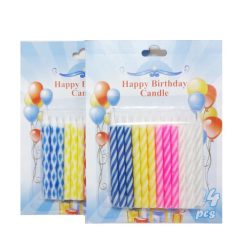 Birthday Candles 24ct Asst Clrs-wholesale