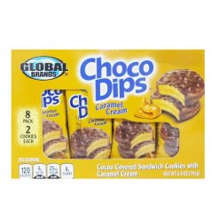 G.B Choco Dips 6.8oz Caramel 8pks-wholesale