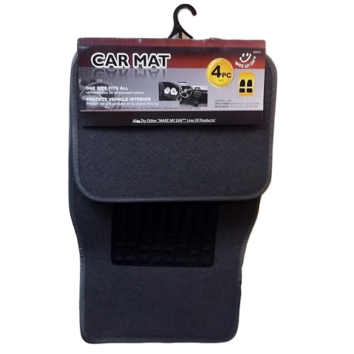 Car Mat 4pc Set Gray-wholesale Car Mat 4pc Set Gray-wholesale