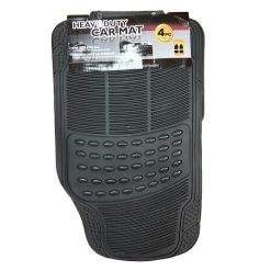 Car Mat 4pc Black Heavy Duty-wholesale
