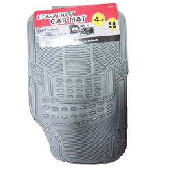 Car Mat 4pc Set Gray-wholesale
