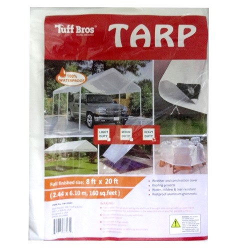 Tuff Bros Tarp 8X20 Ft White-wholesale Tuff Bros Tarp 8X20 Ft White-wholesale