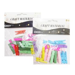 Craft Clothespins 20ct Asst Clrs-wholesale