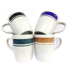 Coffee Mug Banded 14oz HP 4 Asst Clrs-wholesale