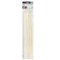 Bamboo Skewers Flat 25pc-wholesale