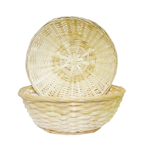 Basket Bamboo Round 9.05in-wholesale Basket Bamboo Round 9.05in-wholesale