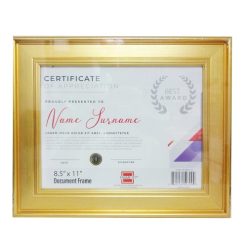Document Frame 8.5 X 11in Gold-wholesale