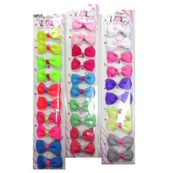Hair Metal Snaps W-Bow 10pc Asst Clrs-wholesale