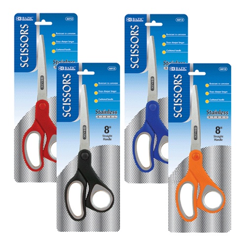 Scissors Soft Grip 8in Asst Clrs-wholesale