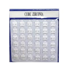 Cubc Zirconia Earrings Square Silver-wholesale