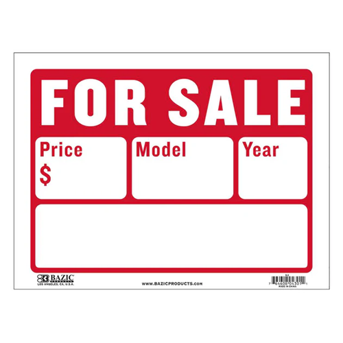 Sign AUTO FOR SALE 9X12-wholesale Sign AUTO FOR SALE 9X12-wholesale