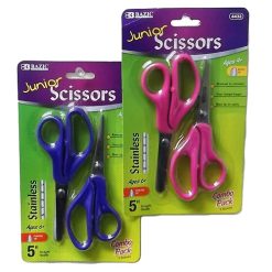 School Scissors 2pk Asst Clrs-wholesale