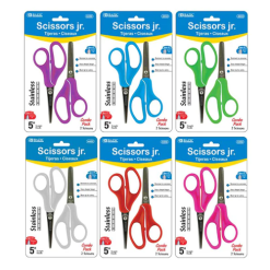 School Scissors 2pk Asst Clrs-wholesale