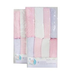 Baby Wash Cloths 8pc Asst Clrs-wholesale