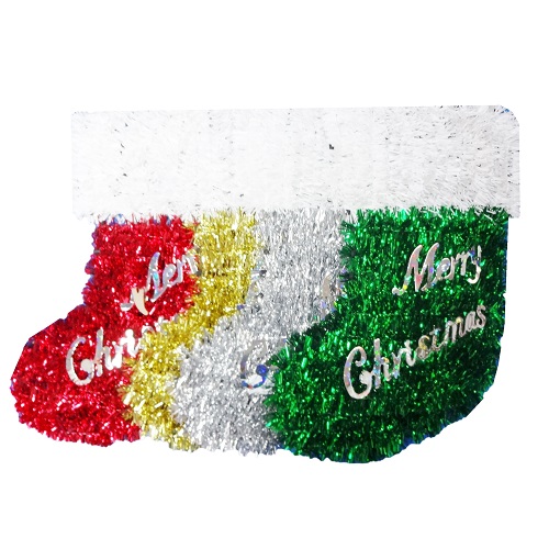 X-Mas Wreath Stocking Design Asst Clrs-wholesale X-Mas Wreath Stocking Design Asst Clrs-wholesale