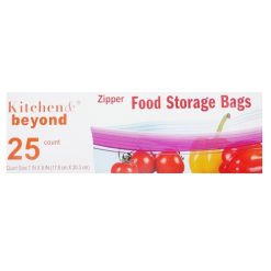K & B Quart Zipper Food Storage Bags 25c-wholesale