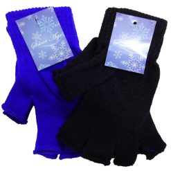 Fingerless Knit Gloves Asst Clrs-wholesale
