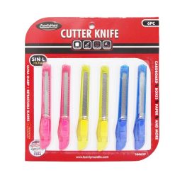 Cutter Knife 6pn 5in Asst Clrs-wholesale