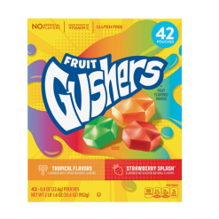 Fruit Gushers Fruit Snacks 0.8oz Asst-wholesale
