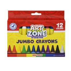 Art Zone Crayons 12ct Jumbo-wholesale