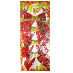 X-Mas Decor Bow 4pc-wholesale