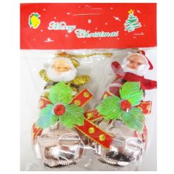 X-Mas Ornament Santa Claus 2pk-wholesale