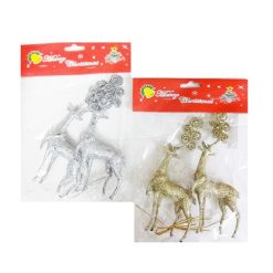 X-Mas Decor Deer 6in Asst Clrs-wholesale
