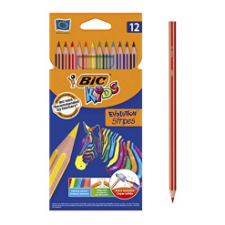 Bic Color Pencils 12ct Evolution Stripes-wholesale