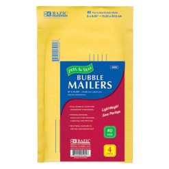 Bubble Mailers 4pk 6 X 9.25in Ylw-wholesale