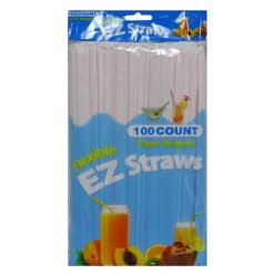 EZ Flexible Straws 100ct Paper Wrapped-wholesale