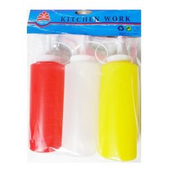 Plastic Bottles 3pk Red & Yellow-wholesale
